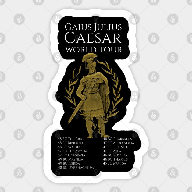 Gaius Julius Caesar World Tour Sticker by Styr Designs